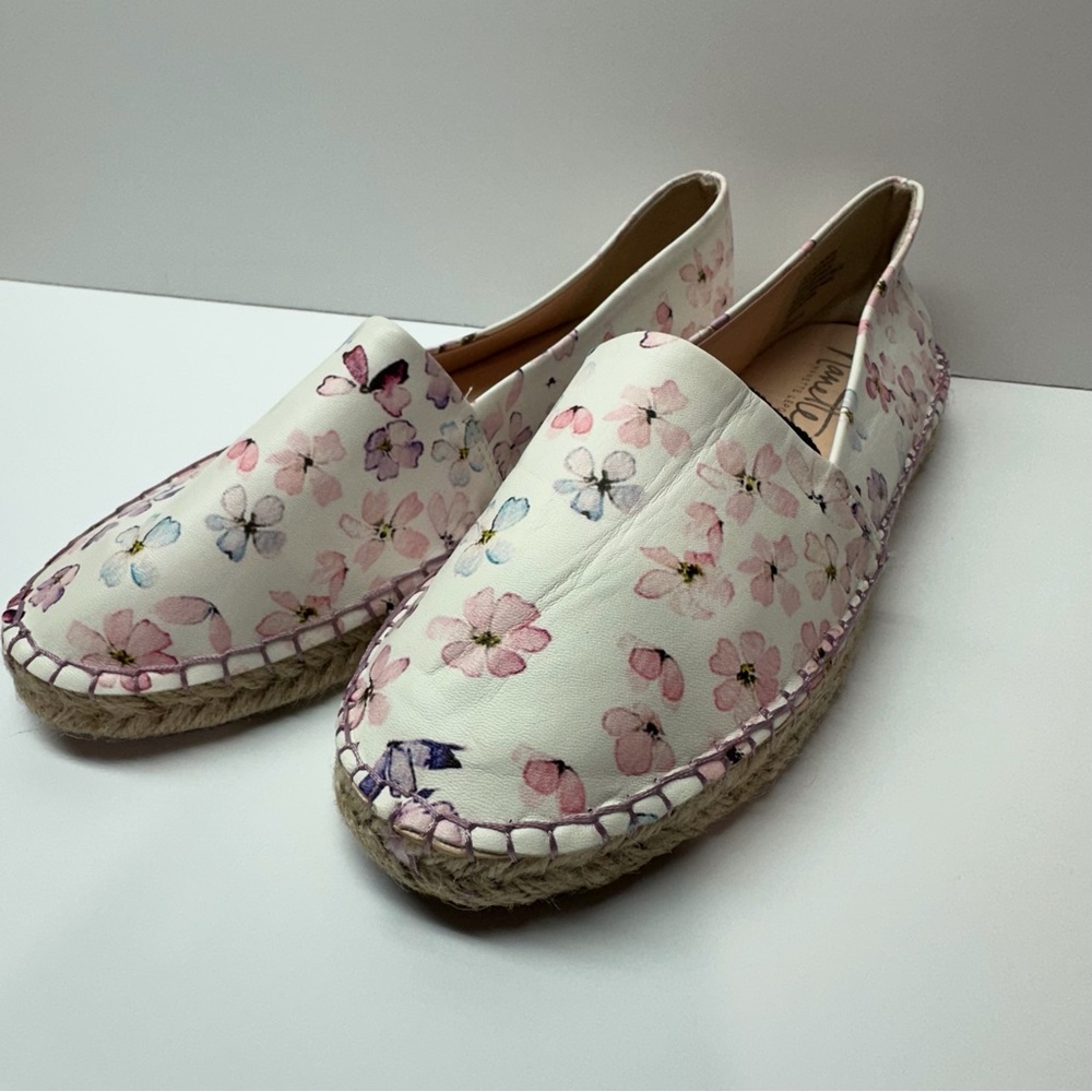 Nanette Lepore floral casual slip on flat espadrilles shoes women’s 7